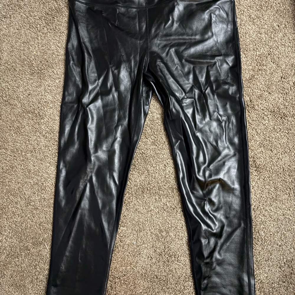 Black Faux Leather Leggings